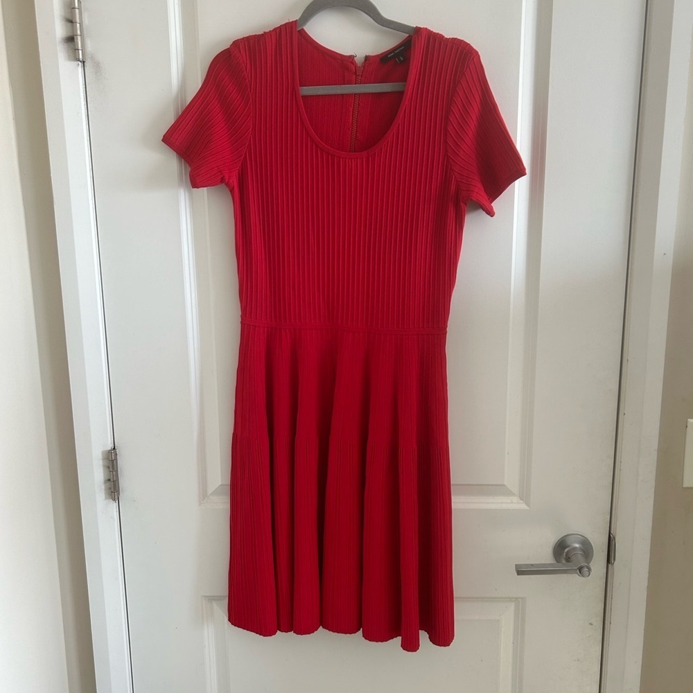 Pink Tartan Fit and Flare Red Dress